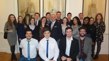 Group Photo of Students visiting the Luxembourg Embassy in 2016