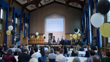 Dean's List winner receiving award