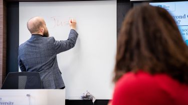 Academic writing on board 