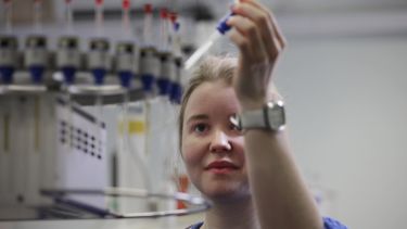 Chemistry student in lab