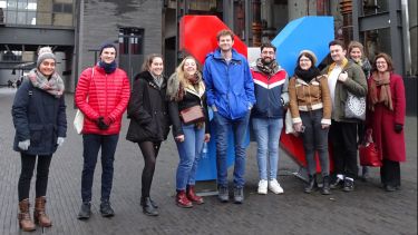 Students at the University Campus in Esch-Belval