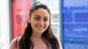 Julia Dima, a postgraduate student on the MSc Management (International Business).