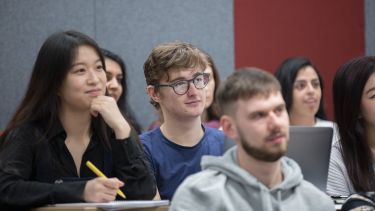 Students in a lecture theatre