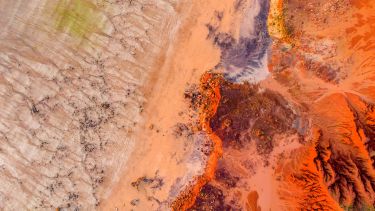 Aerial view of a mountain