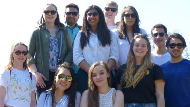 A group of international students
