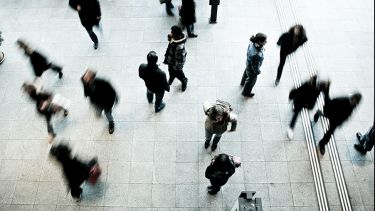 group of people from above