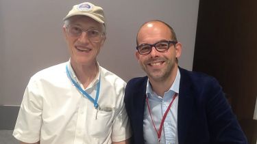 Andrew McGonigle (right) with Nobel Prize winner John Mather