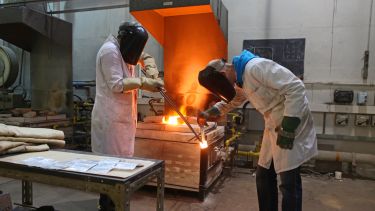 Students taking part in Materials research