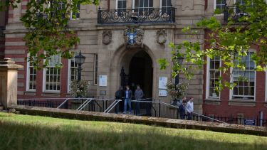 People outside of the Sir Frederick Mappin Building - image