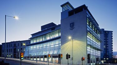 The Richard Roberts building at night 