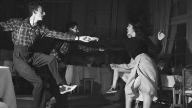 couple dancing swing