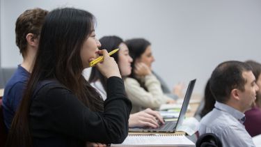 Students listening to a lecture