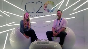 Holly, an SMI student, sat at the G20 Summit in Argentina