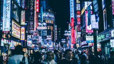 people on a street