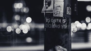 Big data is watching you poster on pole