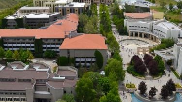 Aerial view of Bilkent University campus
