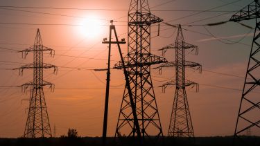 Pylons in sunset