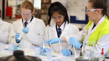 Pupils in the lab at Kroto Day 2019
