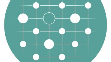 A green circular icon with an image representing atomic structure