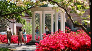 The Old Well in the centre of campus at University of North Carolina