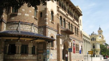 The outside of the University of Malaga.