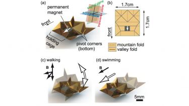Origami robot and details of size and operation