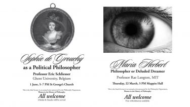 Posters for the Women in the History of Politics lectures in 2011 and 2012