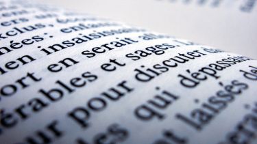 French writing in a book