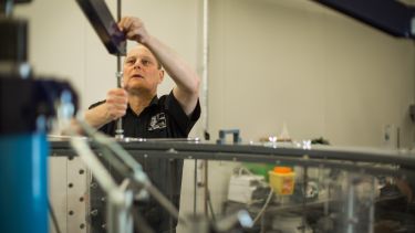 Technician Adrian Lumby