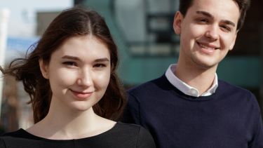 Andreea and Dario, founders of the hilosophy International Undergraduate Student Society.