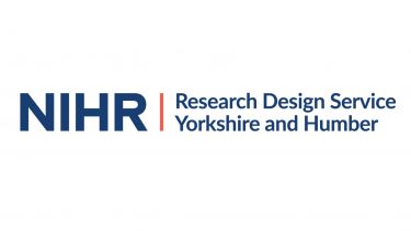 The Research Design Service logo. It says NIHR Research Design Service Yorkshire and Humber. It is navy and orange.