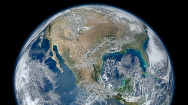 A photograph of planet Earth.
