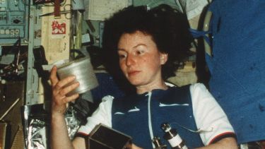 Helen on the Mir Space Station
