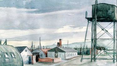 Painting of Lodge Moor WWII POW camp, Sheffield