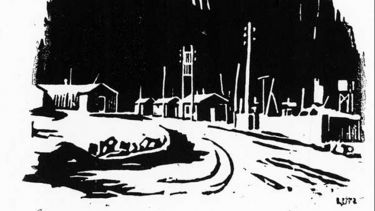 Drawing of Lodge Moor prisoner camp