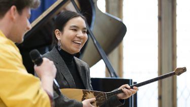 2 performers on stage