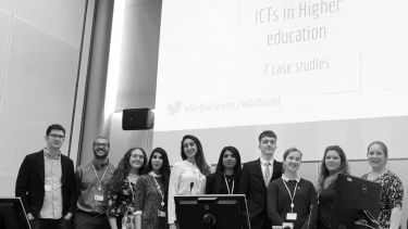 The students at the World Summit of the Information Society 2019 in Geneva.