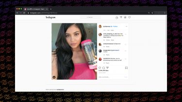 Instagram post from Kylie Jenner promoting diet tea