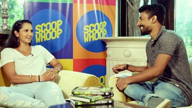 Pulasta interviewing Sania Mirza, India's most successful female tennis player of all time, for Scoopwhoop