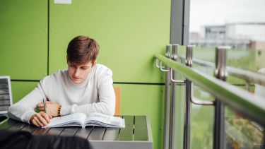 Student studying