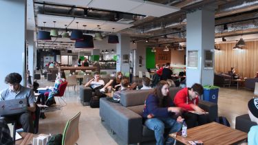 Students sat in Sheffield Students' Union