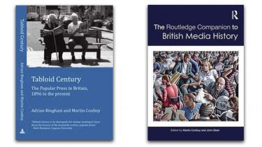 Two book covers - 'Tabloid Century: The Popular Press in Britain, 1896 to the present' and 'The Routledge Companion to British Media History'