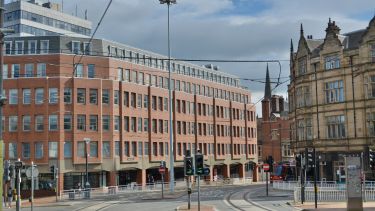 Photo taken of the outside of Cathedral Court