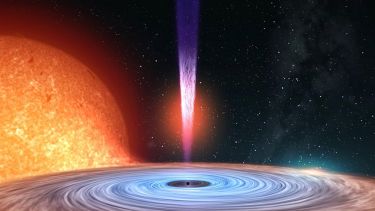 jet of energy shooting from the vicinity of black holes