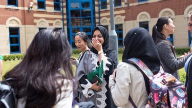 Students in courtyard