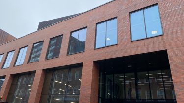 A photo of the exterior of the Royce Discovery Centre 