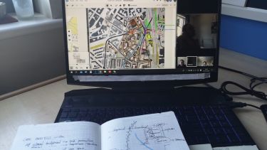 Taking notes in a group discussion, multi-tasking drawings with a web call