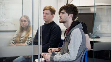 Students in a tutorial