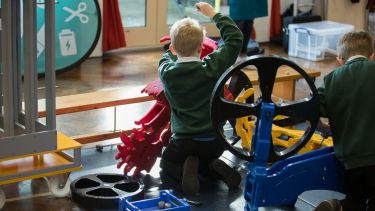 Photograph of children making bikes