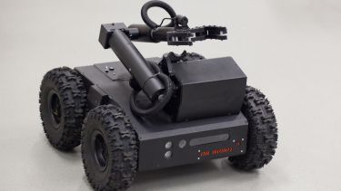 A picture of the Jaguar robot with manipulator arm